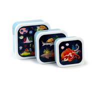 Puckator Set of 3 Lunch Box S/M/L Marine Kingdom - Lunchbox with Multi Compartments - Small Food Containers - Lunchbox for Adults and Kids - Girls Boys Lunchbox - Snack Storage