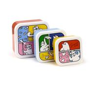 Puckator Set of 3 Lunch Box S/M/L Simon's Cat 2024 - Lunchbox With Multi Compartments - Small Food Containers - Lunchbox for Adults and Kids - Girls Boys Lunchbox - Snack Storage