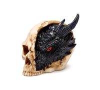 Puckator Shadows of Darkness Black Dragon in Skull Small - Cute Room Decor - Aesthetic Feng Shui Meditation Accessories - Garden Ornaments - Shelf Desk Decorations - Mindfulness Home Gifts - Statues