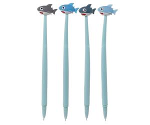 Puckator Shark Cafe Cartoon Shark Fine Tip Pen - Cute Cool Aesthetic Non Smudge Pens for School Office Writing Drawing Journaling - Collage Essentials Pens - Stationary Set - Pen