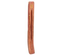 Puckator Sheesham Wood Ashcatcher Incense Stick Burner Symbol & Stars - Zen Spiritual Modern Gothic Home Room Decor Decorations - Meditation Accessories - Stick Sticks Cone Holder Burner Burners
