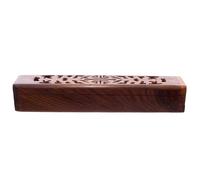 Puckator Sheesham Wood Carved Ashcatcher Incense Burner Box - Spiritual Zen Gothic Incensé Insence Sticks Cones Holder Burner - Home Aesthetic Yoga Room Decor Accessories Gift