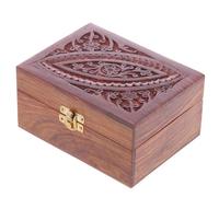 Puckator Sheesham Wood Essential Oil Box Design 1 (Holds 12 Bottles) - Pretty Wood Storage Box Boxes For Diffuser Pure Essential Oil Nail Polish Aromatherapy - Indian Home Decor