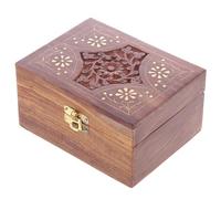 Puckator Sheesham Wood Essential Oil Box Design 2 (Holds 12 Bottles) - Pretty Wood Storage Box Boxes For Diffuser Pure Essential Oil Nail Polish Aromatherapy - Indian Home Decor