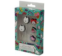 Puckator Simon's Cat Earbud Earphones with 4 Interchangable Bud Designs, Multicolour, Cable Length 110cm