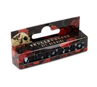 Puckator SK200, Set of 5 Six-Sided Die with Inlaid Skulls,Black,1.5 x 1.5 x 1.5 cm