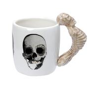 Puckator Skeleton Ceramic Shaped Handle Tea Coffee Mug - Funny Home Accessories - Cute Gifts for Girlfriend - Large Mugs for Men Women Hot Drinks - Cute Cups Presents - Secret Santa Gift - Cup Set