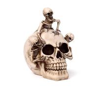 Puckator Statue Skull with Bursting Skeletons - Cute Room Decor, Feng Shui Meditation Accessories
