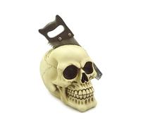 Puckator Skull with Saw Through Head - Cute Goth Gothic Skull Scary Room Decor - Aesthetic Accessories Ornaments - Shelf Desk Decorations - Mindfulness Home Gifts - Statues