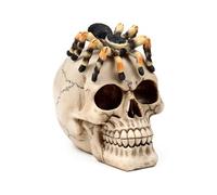 Puckator Skull with Spider - Cute Room Decor - Aesthetic Feng Shui Meditation Accessories - Garden Ornaments - Shelf Desk Decorations - Mindfulness Home Gifts - Statues