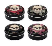 Puckator Skulls and Roses Lip Balm in a Tin - Lip Care Stick Balms Chapstick Holiday Essentials For Women Family - Lipbalm Moisturiser Exfoliator Cream - Pretty Cute Lip Blam Bam
