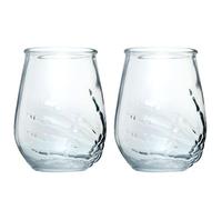 Puckator Skulls and Roses Skeleton Hand Set of 2 Glass Tumblers