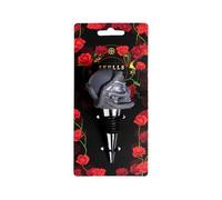 Puckator Skulls and Roses Skull and Snake Bottle Stopper - Ceramic Wine Bottle Stopper for Prosecco and Wine -Wine Glass Bottle Topper Funny Wine Gifts for Wine Lover Red Wine Accessories