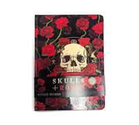 Puckator Skulls & Roses Recycled A5 Notebook - School Teacher Student Homework Study Planner Notepad - Collage University Essentials Journals Planners - Jotter Uni Gifts Stationery Supplies
