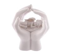 Puckator Sleeping Cherub in Hands with LED - Romantic Modern Love Wedding Gift Gifts For Girlfriend - Fairy Fairies Grave Ornaments Figurine - Valentines Day Gifts For Her Him - Home Decor