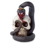 Puckator Snake and Skull Backflow Incense Burner - Home Zen Meditation Decor Accessories - Incense Waterfall Cone Burner - Spiritual Feng Shui Gothic Goth Relaxation Gifts Gift - Desk Ornaments