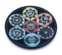 Puckator Soapstone Chakra Incense Burner Dish - Zen Meditation Gifts - Incense Holders For Cones - Spiritual Gifts - Incense Burner - Gifts For Men And Women - Ashcatcher