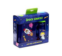 Puckator Space Cadet Lunch Box & Water Bottle Set - Lunchbox with Multi Compartments - Small Food Containers - Lunchbox for Adults and Kids - Girls Boys Lunchbox - Snack Storage