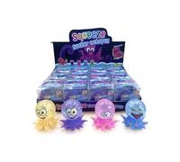 Puckator Squeezy Octopus Sucker Toy - Small Funny Exam Gifts Stress Relief Balls Squishies - Mini Sensory Ball Toys For Adults Women Kids - Slime Party Bag Fillers