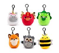 Puckator Squidglys Adoramals Plush Keyring - Mothers Day Gifts Key Ring Keyrings Tags - Cool Keyrings Hoop Clip Fobs - Funny Cute Car Men's Accessories Stuff For Men Women - Trinket