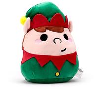Puckator Squidglys Christmas Festive Friends Austin the Elf Plush Toy - Plushies Cute Animal Baby Newborn Kids Toys Stuff Gifts Gift For Girlfriend Cuddly Stuffed Toy Plushie