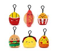 Puckator Squidglys Foodiemals Plush Keyring - Mothers Day Gifts Key Ring Keyrings Tags - Cool Keyrings Hoop Clip Fobs - Funny Cute Car Men's Accessories Stuff For Men Women - Trinket