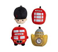 Puckator Squidglys London Souvenir Plush Mini Keyring - Mothers Day Gifts Key Ring Keyrings Tags - Cool Keyrings Hoop Clip Fobs - Funny Cute Car Men's Accessories Stuff For Men Women - Trinket