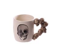 Puckator Stack of Skulls Ceramic Shaped Handle Mug, Coffee Hot Drinks, Decorative Gift Box, Home Kitchen Height 9cm Width 14cm Depth 8.5cm