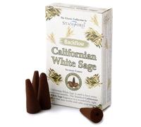 Puckator Stamford Backflow Incense Cones - Californian White Sage - Spiritual Incense Cone - Zen Meditation Gifts - Organic Cone Insence Insense Mythical Incense Burner Cones Scented Cones 12Pcs