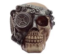 Puckator Steampunk Skull Head Ornament - Home Decoration - Steampunk Skull - Ornaments - Resin - Home Accessories - Living Room Accessories - Human Skeleton - Goth Gifts For Men