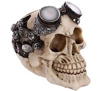 Puckator Steampunk Style Skull Decoration with Goggles - Home Decoration - Ornaments - Resin - Home Accessories - Living Room Accessories - Gothic Home Accessories - Skeleton - Goth Gifts For Men