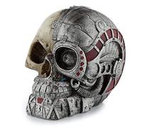Puckator Steampunk Style Skull Half Robot Head - Home Decoration - Steampunk Skull With Robot Head - Ornaments - Resin - Home Accessories Living Room Accessories Human Skeleton Goth Gifts For Men