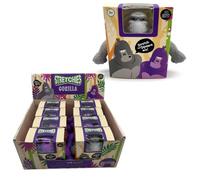 Puckator Stretchy Gorilla Toy 9.5cm - Super Stretchy Funny Squishy Sensory Fidget Stress Relief Travel Toys For Kids - Stretchable Animals Men Figure Toy - Squishies Slime Party Bag Fillers