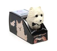 Puckator Stretchy White Terrier Dog Toy - Super Stretchy Funny Squishy Sensory Fidget Stress Relief Travel Toys For Kids - Stretchable Animals Men Figure Toy - Squishies Slime Party Bag Fillers