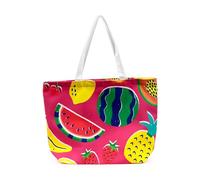 Puckator Summer Fruits Beach Bag - Beach Essentials - Summer Beach Bag - Beach Tote Bag - Shoulder Bag - Hobo Bucket Bag - Summer Essentials - Handbag - Holiday Bags For Women