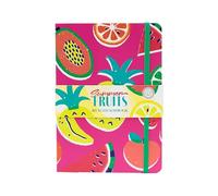 Puckator Summer Fruits Recycled Paper Notepad - School Teacher Student Homework Study Planner Notepad - Collage University Essentials Journals Planners - Jotter Uni Gifts Stationery Supplies