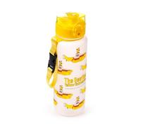 Puckator The Beatles Yellow Submarine Pop Top 600ml Shatterproof Bottle - Reusable Insulated Active Water Bottle Flask For Girls And Boys With A Carry Handle & Straw - Bpa Free - For School Nursery