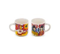 Puckator The Beatles Yellow Submarine Set of 2 Porcelain Espresso Cups - Tableware Cute Coffee Latte Expresso Barista Glasses Mugs Cup Cups - Drinkware Accessories Small Glass Travel Mug Kitchen Set