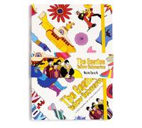 Puckator The Beatles Yellow Submarine White Recycled Paper A5 Notebook - School Teacher Student Homework Study Planner Notepad - Collage University Essentials Journals Planners - Jotter Uni Gifts