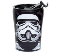 Puckator The Original Stormtrooper Reusable Stainless Steel Hot & Cold Thermal Insulated Food & Drink Cup 300ml - Thermos Travel Mug - Tumbler with Straw and Lid - Insulated Bubba Cup Drink Bottle