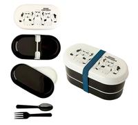Puckator The Original Stormtrooper Stacked Bento Box - Lunch Box for Adults and Kids with Compartments and Fork & Spoon - Snack Box - Food Containers with Lids - Stackable Snack Pots for Kids