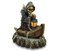 Puckator The Reaper Boatman of Death Backflow Incense Burner - Home Zen Meditation Decor Accessories - Incense Waterfall Cone Burner - Spiritual Feng Shui Gothic Relaxation Gifts Gift Desk Ornaments