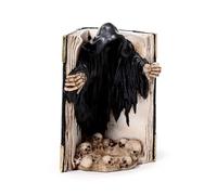 Puckator The Reaper of Death Book of Skulls Tea Light Candle Holder - Fantasy Living Room Accessories - Themed Home Decoration - Ornaments - Candle Holder - Table Centrepiece Decoration