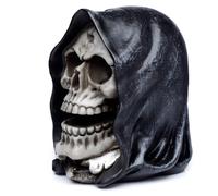 Puckator The Reaper Skull Head Ornament - Home Decoration - Reaper Skull - Ornaments - Resin - Home Accessories - Living Room Accessories - Human Skeleton - Goth Gifts For Men