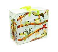 Puckator Tropical Frogs Zip Up Laundry Storage Bag - Washing Basket - Large Storage Bags - Laundry Basket - Room Accessories For Men - Laundry Storage - Big Bags - Clothes Bin - Laundry Bins