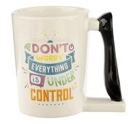 Puckator TV Remote Control Ceramic Shaped Handle Tea Coffee Mug - Funny Home Accessories - Cute Gifts for Girlfriend - Large Mugs for Men Women Hot Drinks - Cups Presents - Secret Santa Gift Cup Set