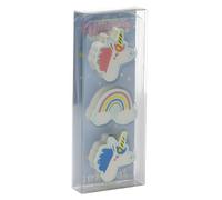 Puckator Unicorn Magic 3 Piece Eraser Set - Rubber Erasers Stationery Set - Party Bag Fillers for Girls and Boys - Erasers Multipack - Pencil Rubbers - Cool Kids School Rubbers Starting School Gifts