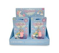Puckator Unicorn Magic Candy Lip Oil Stick with Charm Keyring - Lip Care Stick Balms Chapstick Holiday Essentials For Women Family - Lipbalm Moisturiser Exfoliator Cream - Pretty Cute Lip Blam Bam