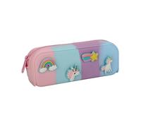 Puckator Unicorn Magic Charms Silicone Pencil Case - School Equipment Stuff - Pencil Cases - Large Capacity Preppy Pencil Case - Zipper Pouch - Office Essentials Pencils Case Cute Pencilcase Pen Case