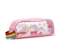 Puckator Unicorn Magic Clear Window Pencil Case - School Equipment Stuff - Pencil Cases - Large Capacity Preppy Pencil Case - Zipper Pouch - Office Essentials Pencils Case Cute - Pencilcase Pen Case